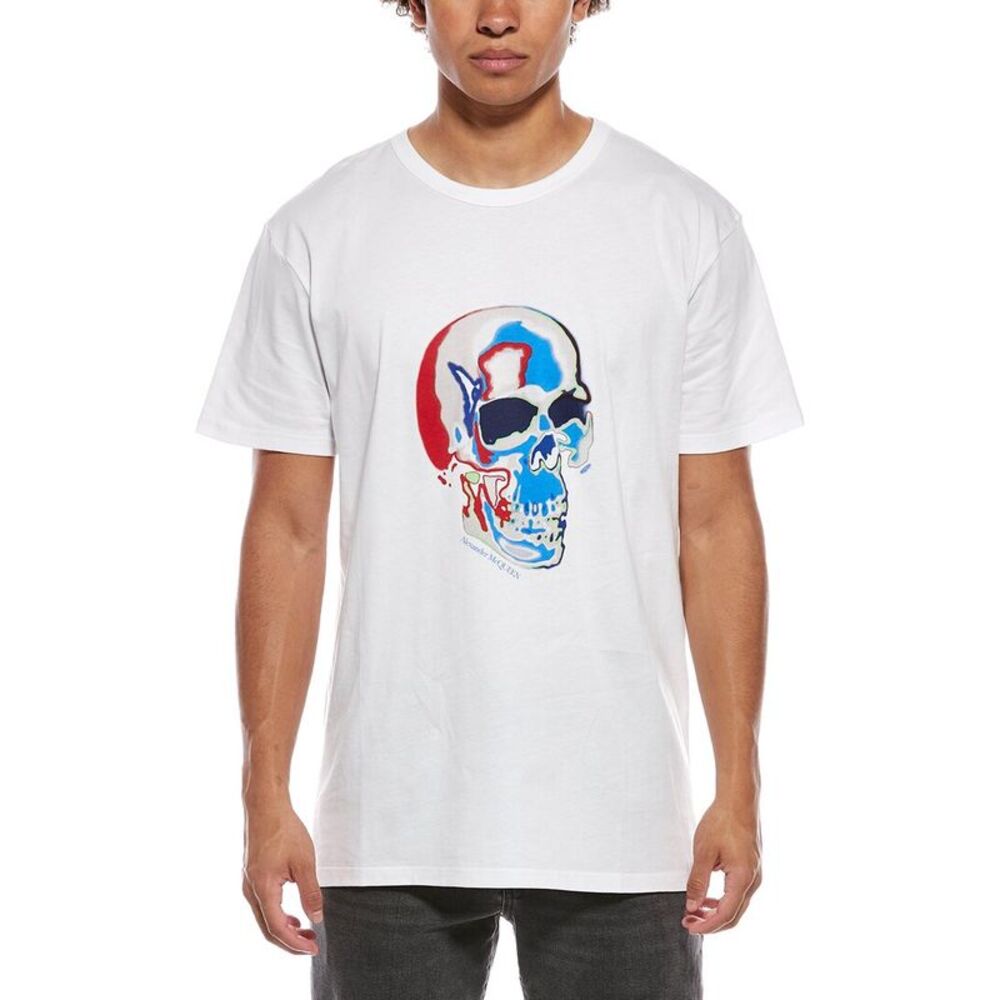 Alexander Mcqueen Mens Solarized Skull T-Shirt
